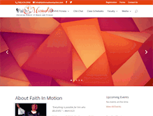 Tablet Screenshot of faithnmotionmarion.com